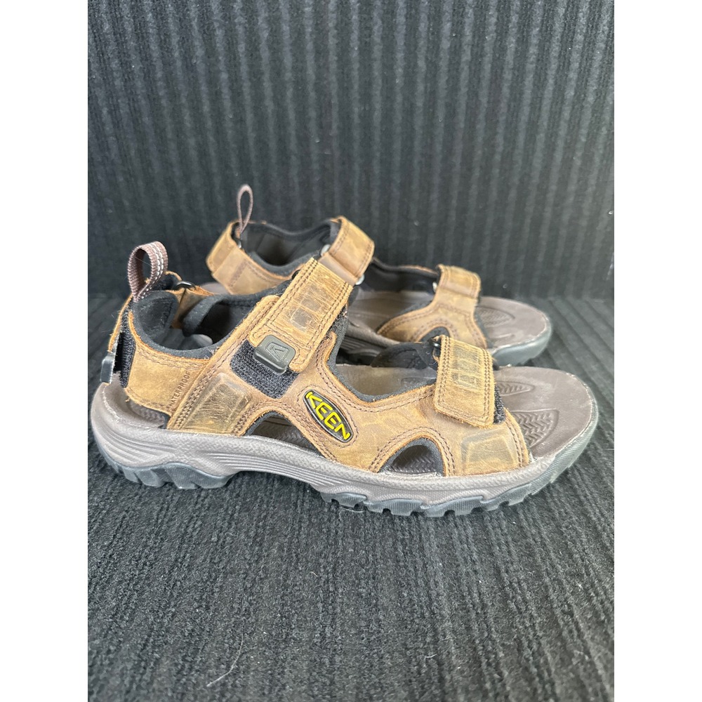 Keen Targhee III Waterproof Hiking Sandals Mens 9 Brown Leather 1018488